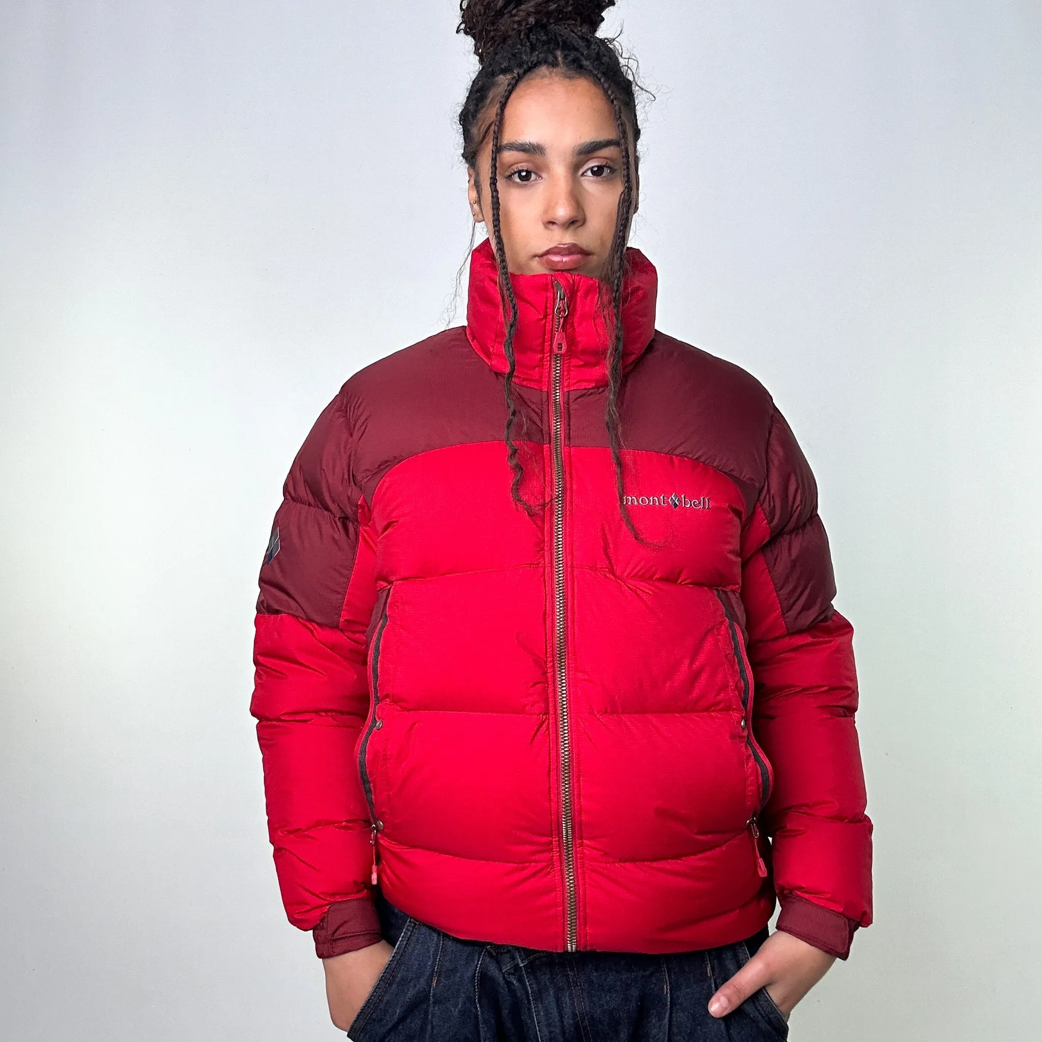 Red 90s Mont Bell Puffer Jacket Coat (M)