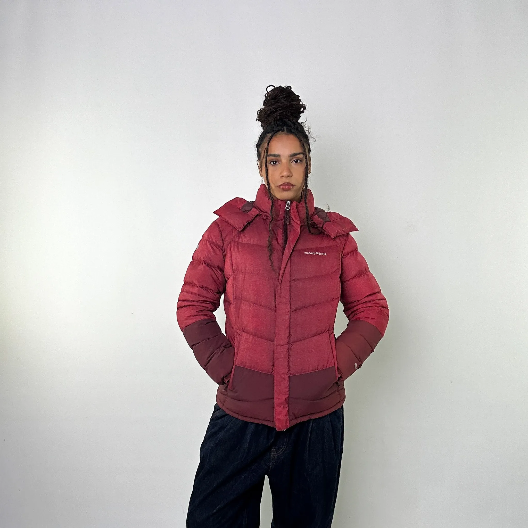 Red y2ks Mont Bell EX 700+ Puffer Jacket Coat (L)