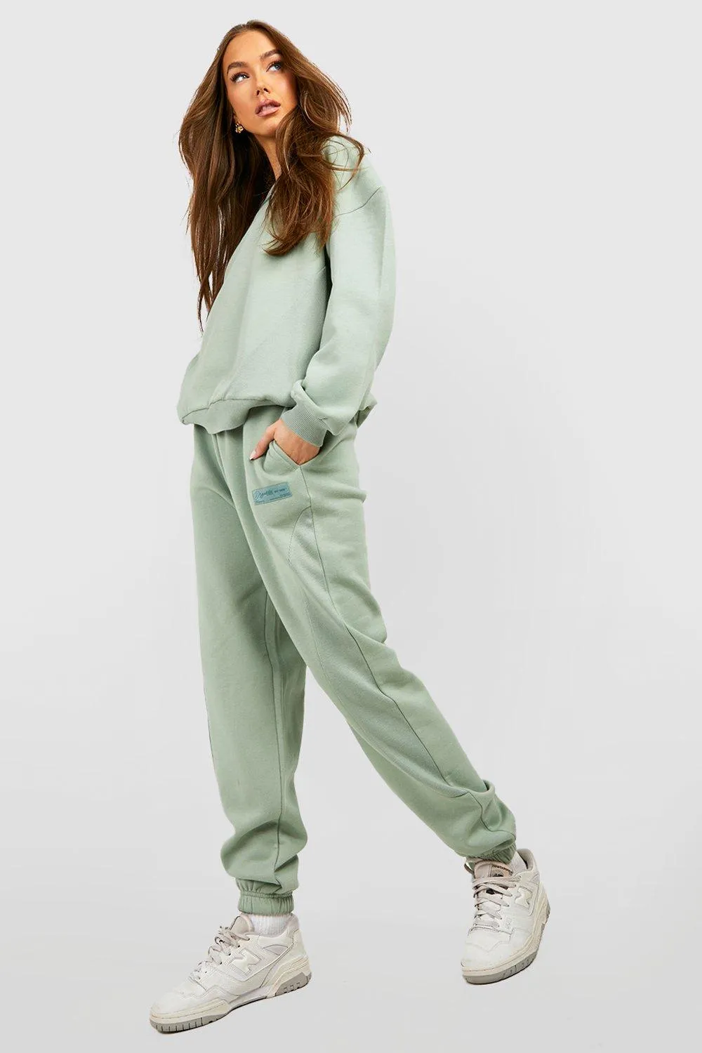 Rib Insert Sweater Tracksuit