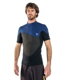 Rip Curl Omega 1/5mm Mens Short Sleeve Wetsuit Jacket - Black/Blue