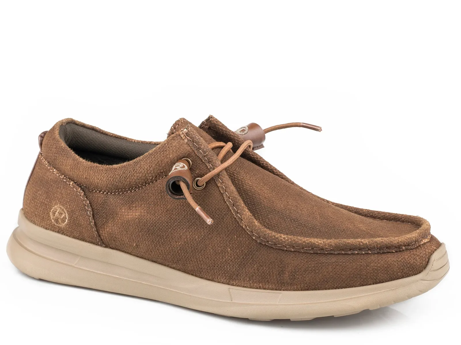 Roper Men’s Cognac Canvas Chukka With Two Eyelets Elastic Laces