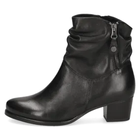 Ruched Heeled Ankle Boot - 25348