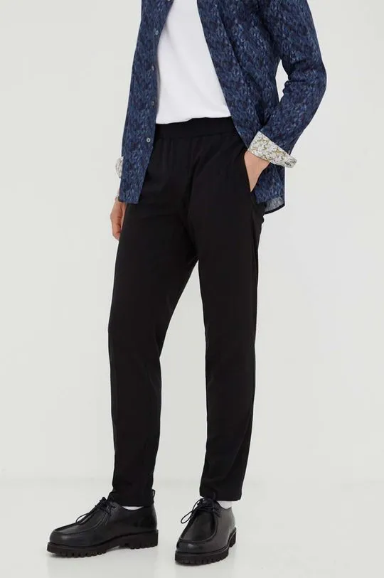 Samsoe Samsoe trousers men's black color