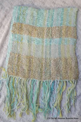 Scarf Wrap Aqua Gold