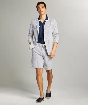 Seersucker Traveler Suit in Blue