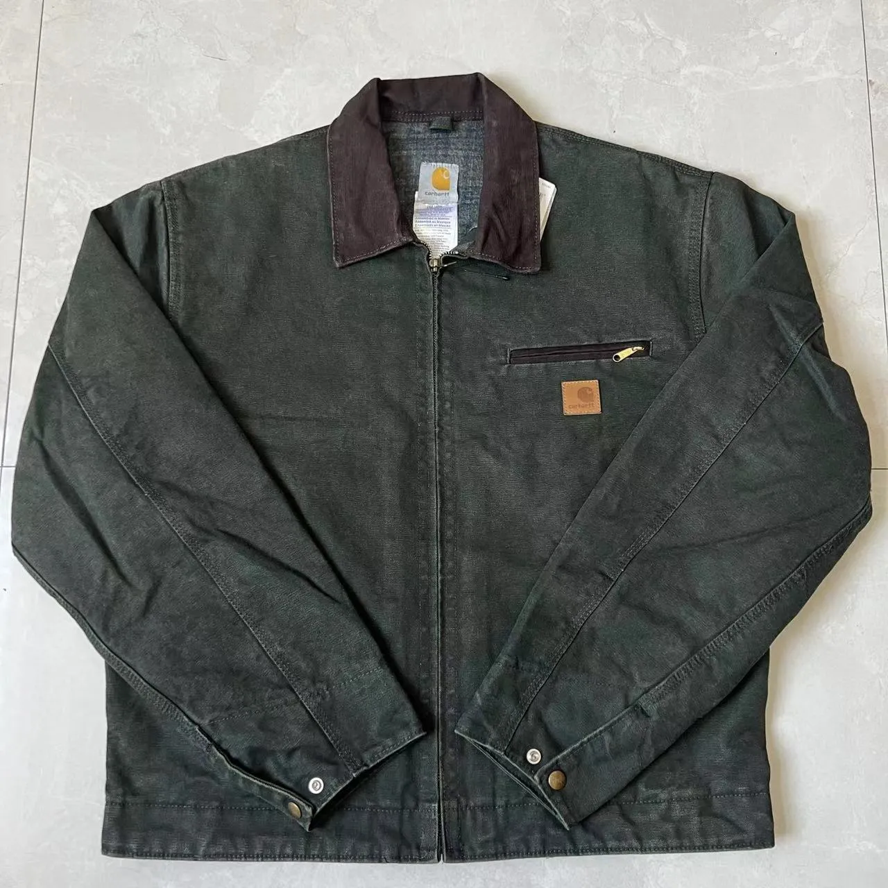 Self-made Carhartt J97 Detroit Jacket Vintage Canvas J22 Cleanfit Cotton Coat