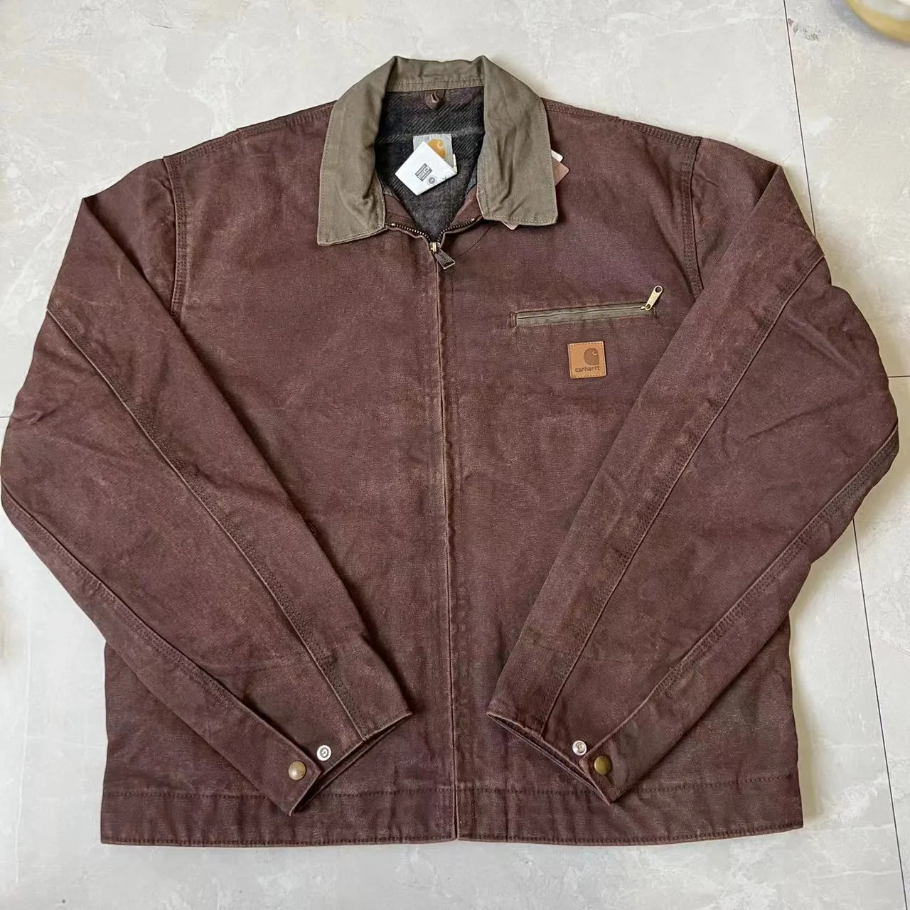 Self-made Carhartt J97 Detroit Jacket Vintage Canvas J22 Cleanfit Cotton Coat