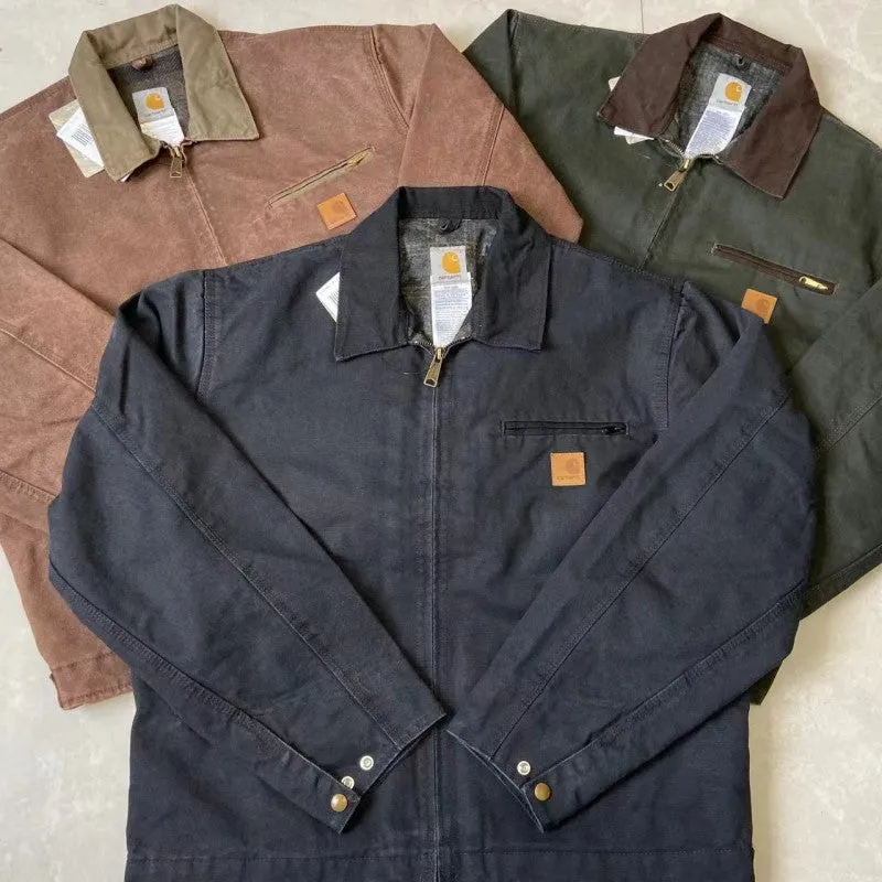 Self-made Carhartt J97 Detroit Jacket Vintage Canvas J22 Cleanfit Cotton Coat