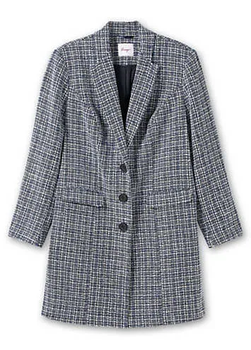 Sheego Tailored Check Blazer Coat | Grattan