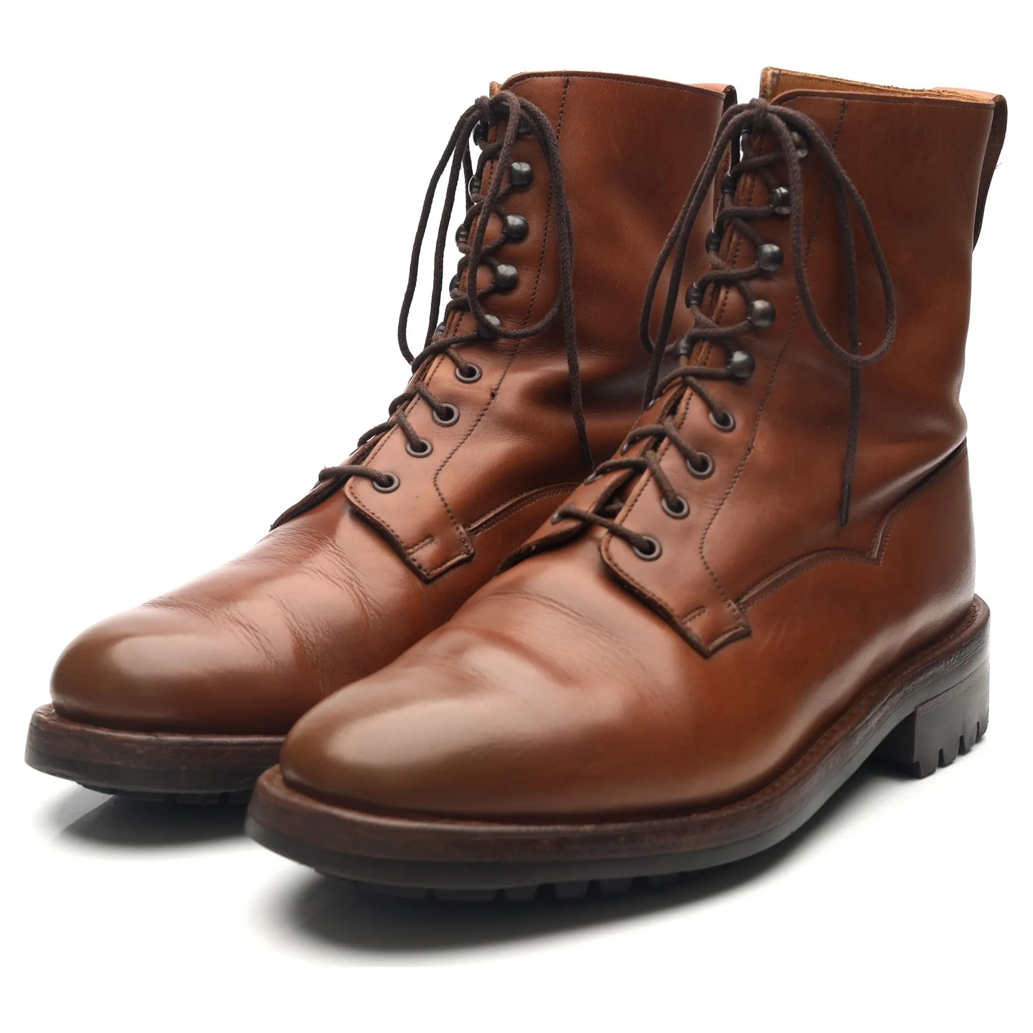 'Snowdon' Tan Brown Leather Veldtschoen Boots UK 9 E