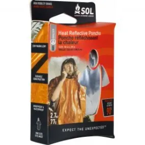 SOL Heat Reflective Poncho waterproof emergency poncho