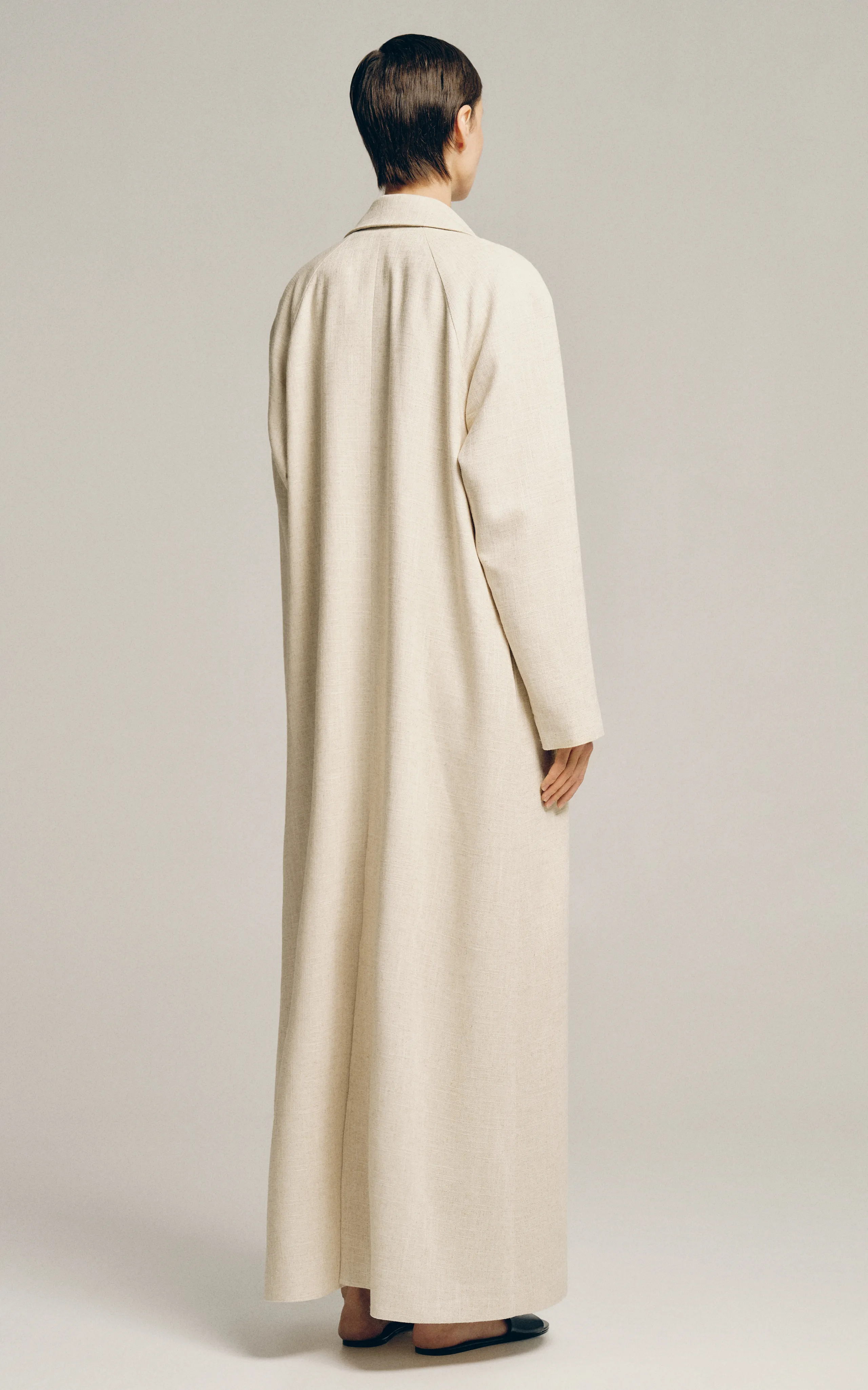 Sophie et Voila Long Linen-Blend Coat