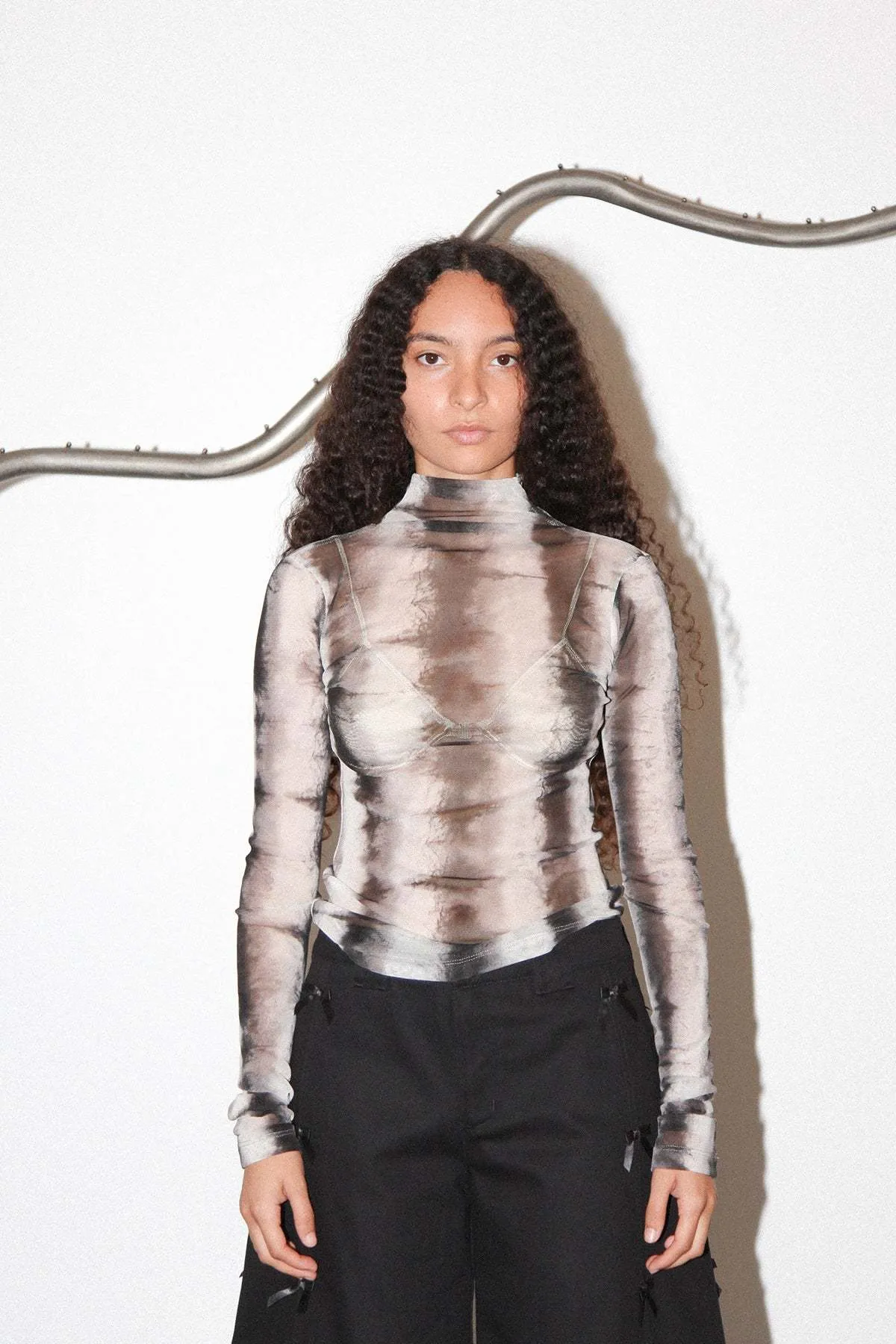 Split Turtleneck - Ink