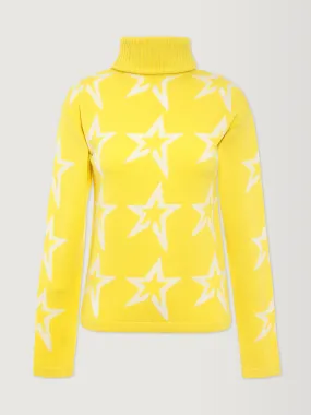 Star Dust Sweater - Butter Yellow/Snow White Star