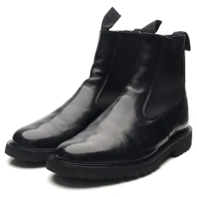 'Stephen' Black Leather Chelsea Boots UK 8