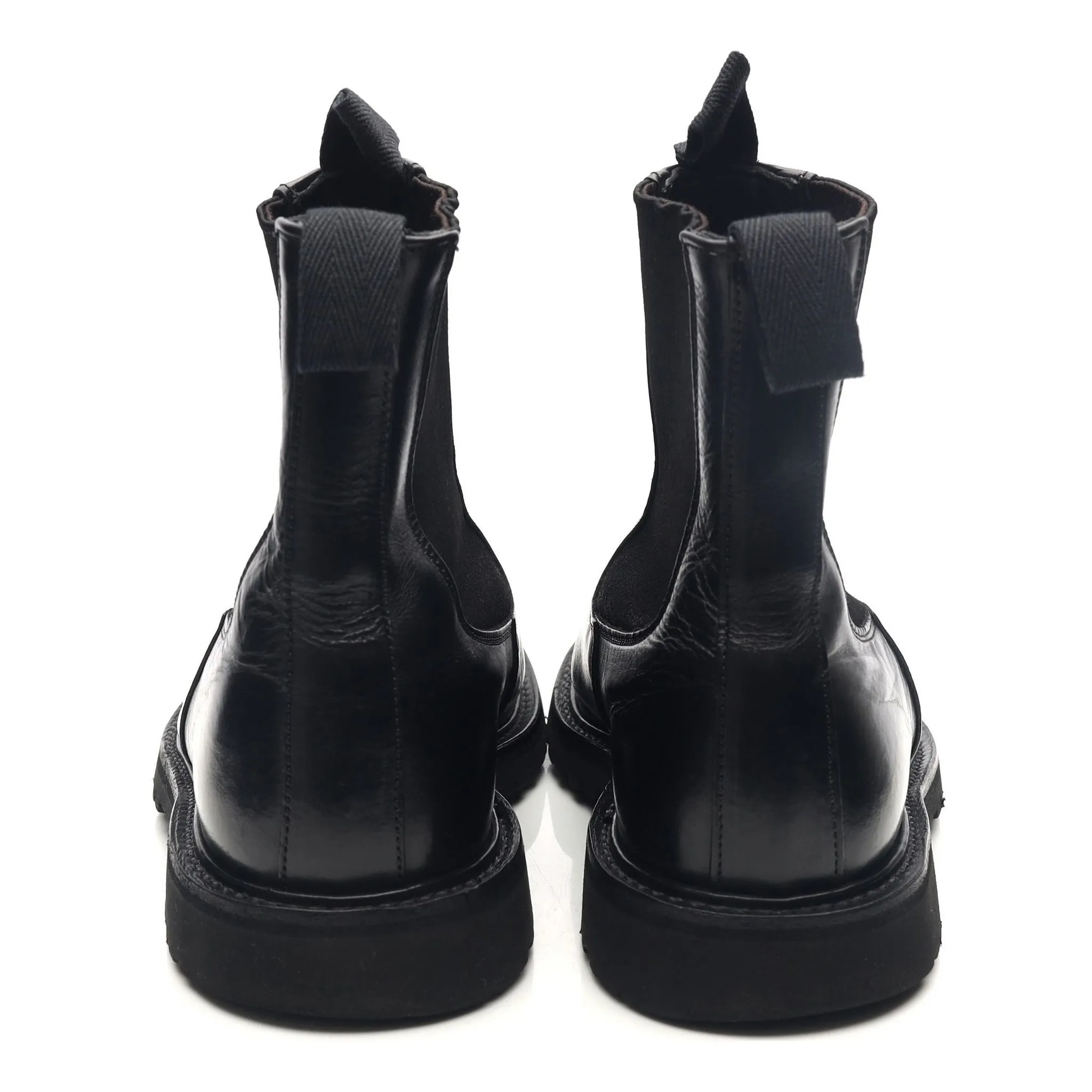 'Stephen' Black Leather Chelsea Boots UK 8