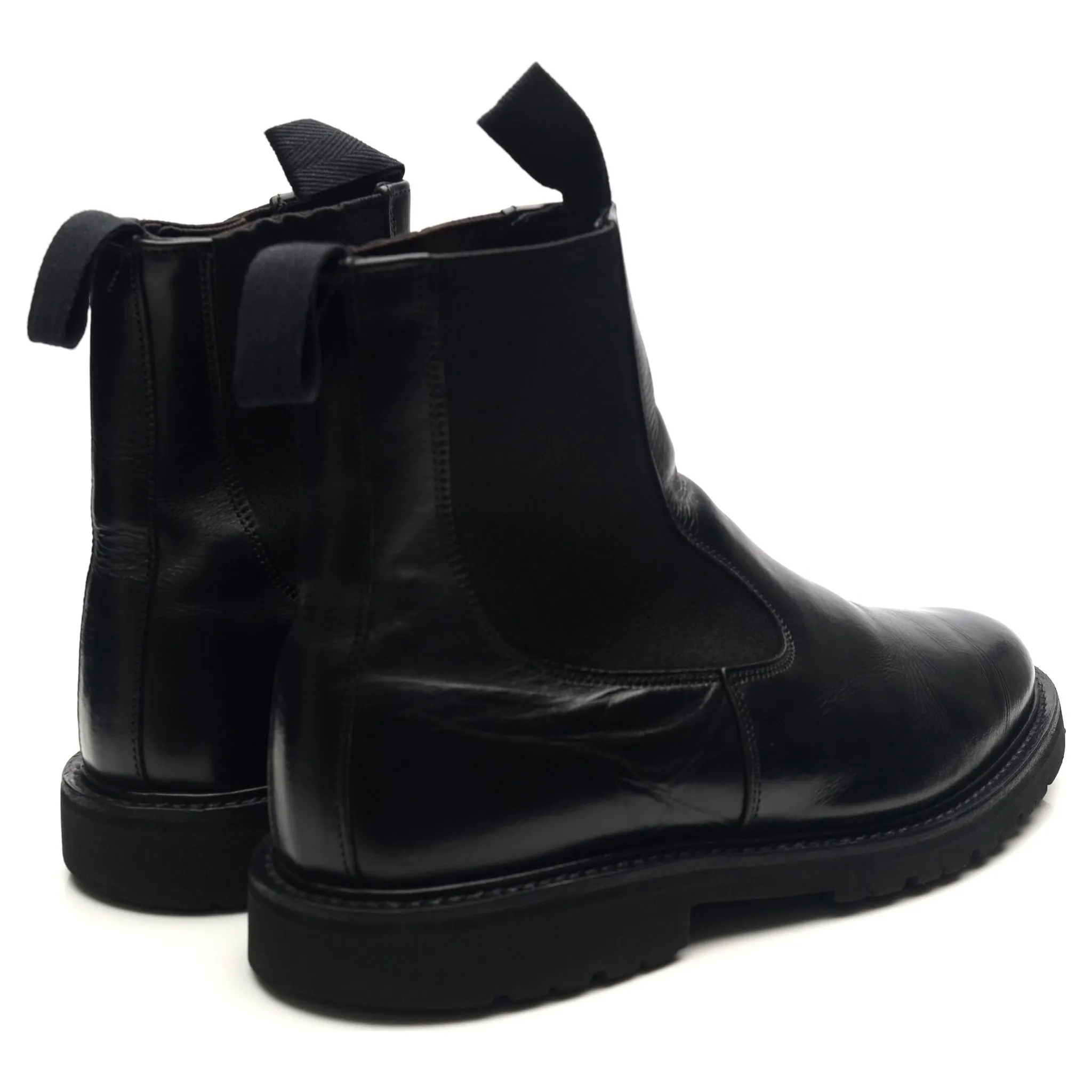 'Stephen' Black Leather Chelsea Boots UK 8