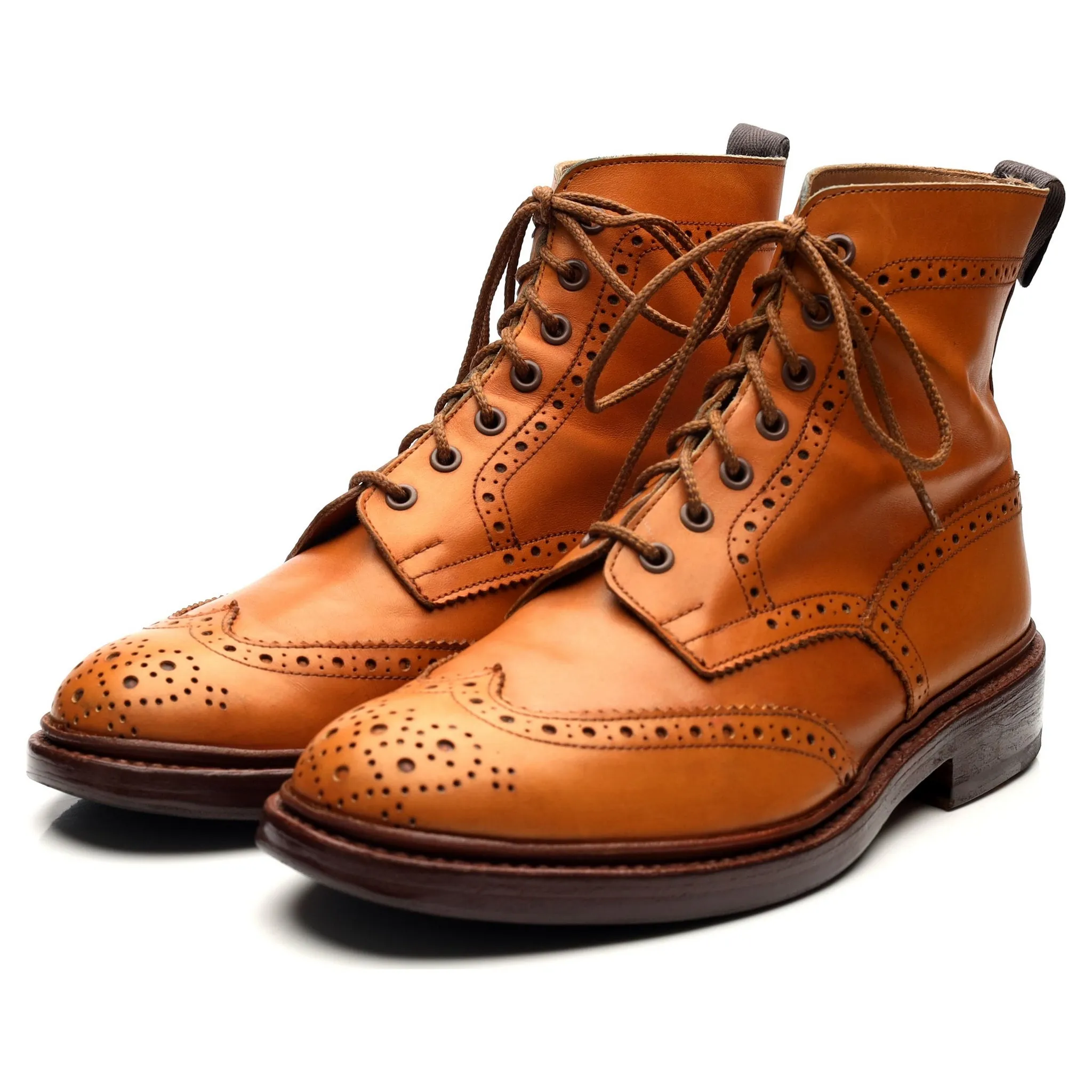 'Stow' Tan Brown Leather Boots UK 9