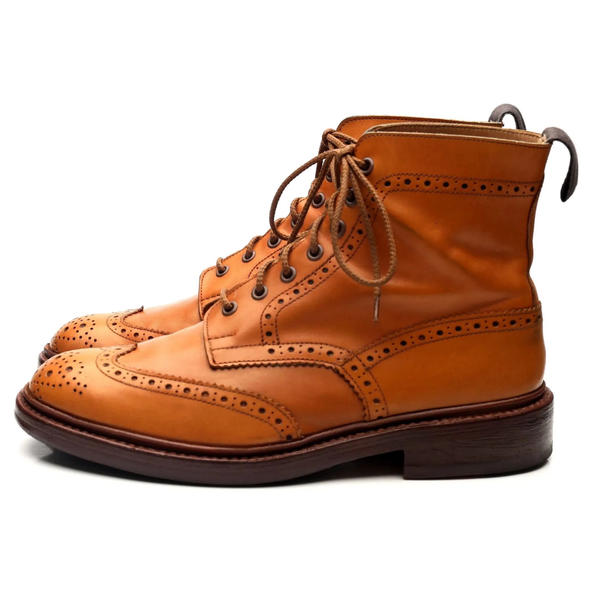 'Stow' Tan Brown Leather Boots UK 9