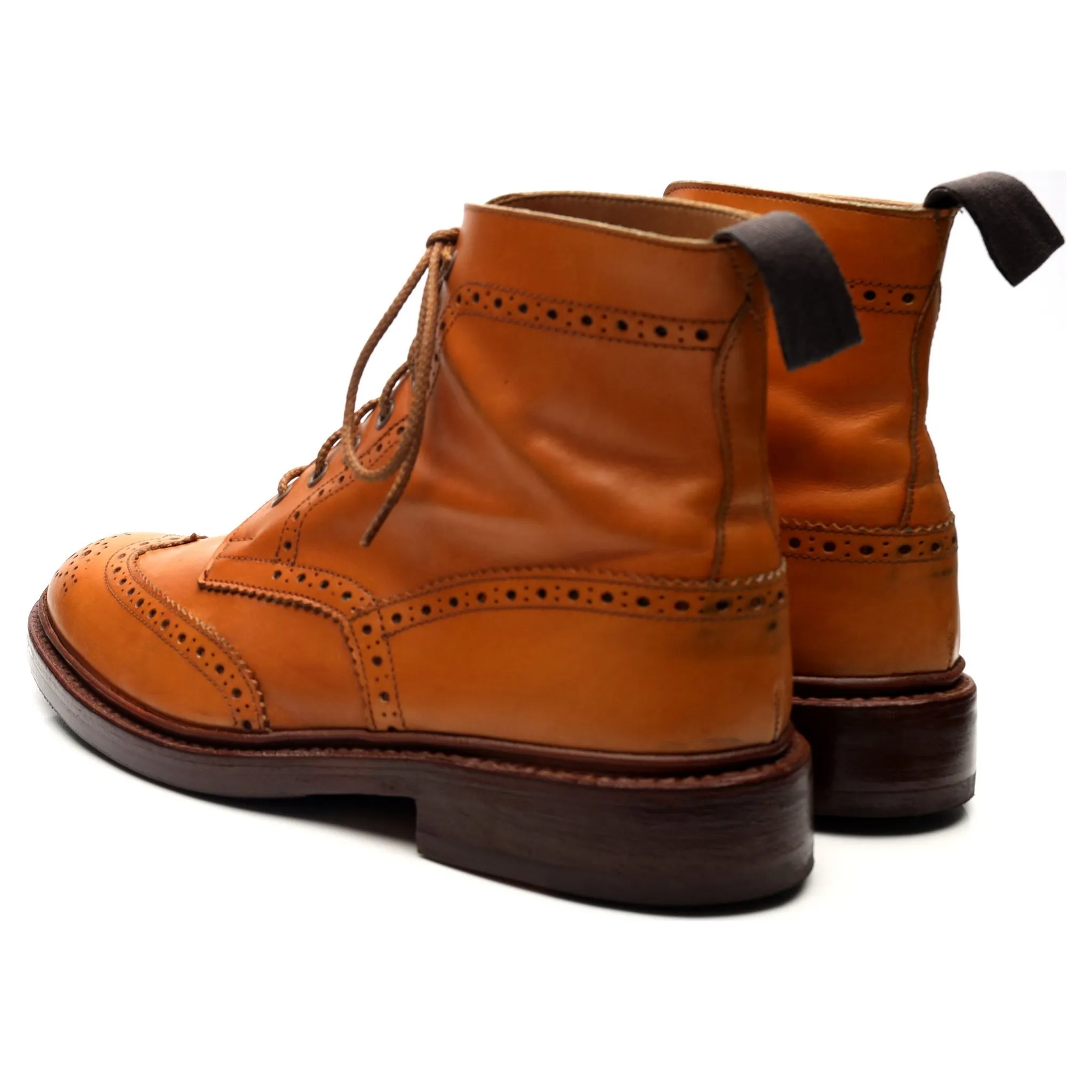 'Stow' Tan Brown Leather Boots UK 9