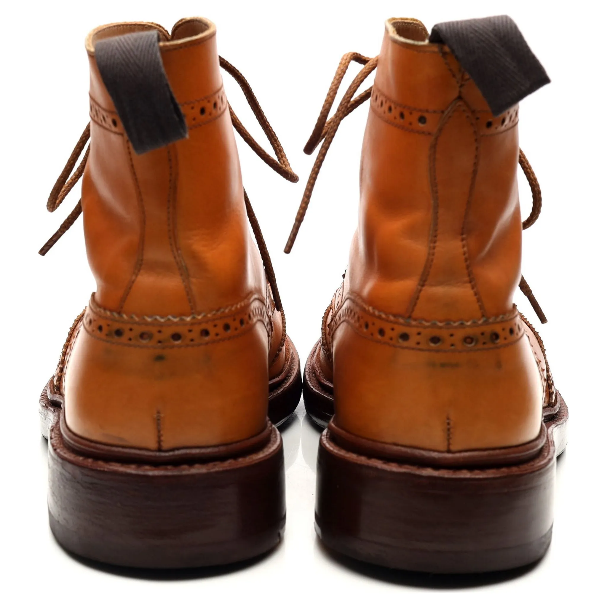 'Stow' Tan Brown Leather Boots UK 9