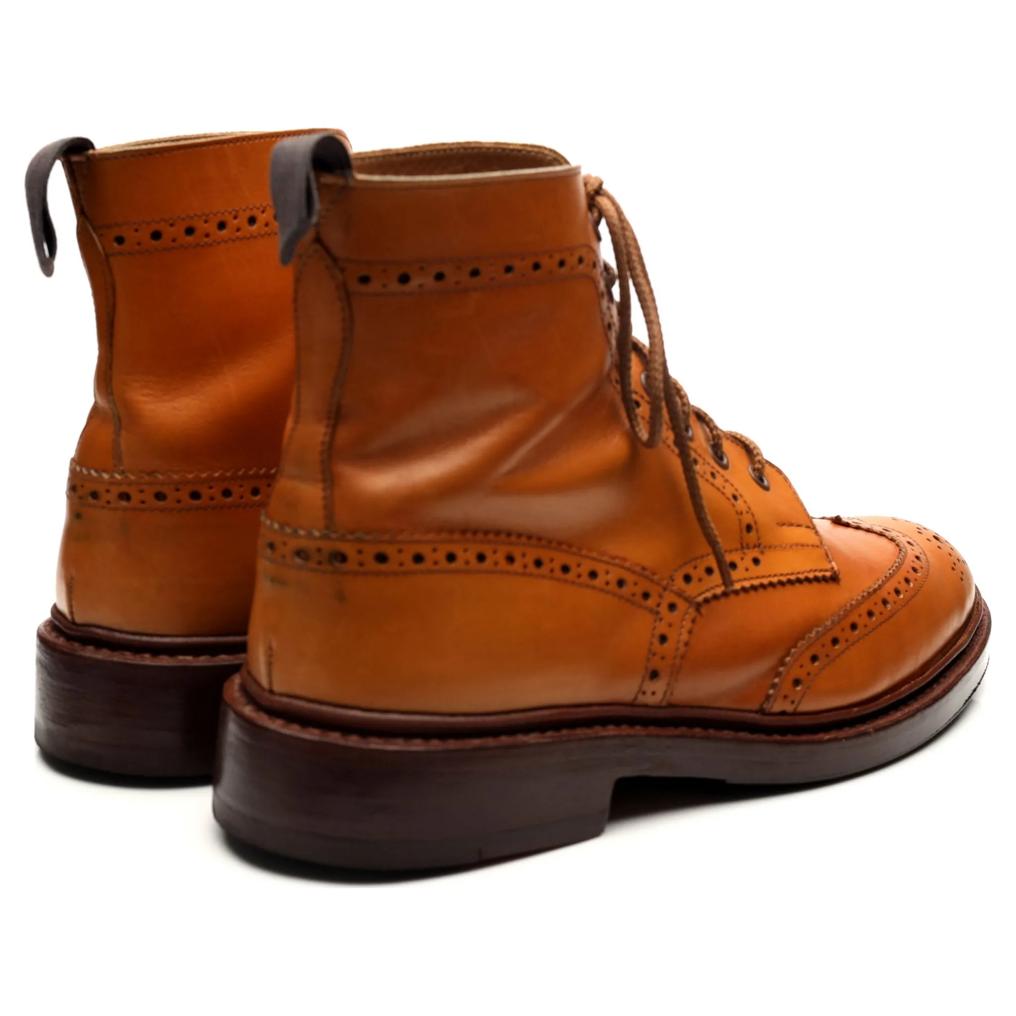 'Stow' Tan Brown Leather Boots UK 9