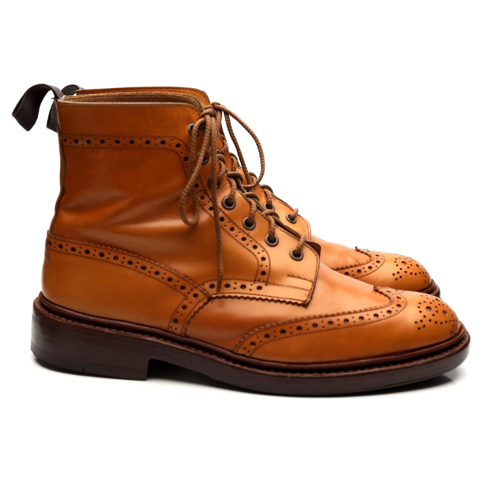 'Stow' Tan Brown Leather Boots UK 9