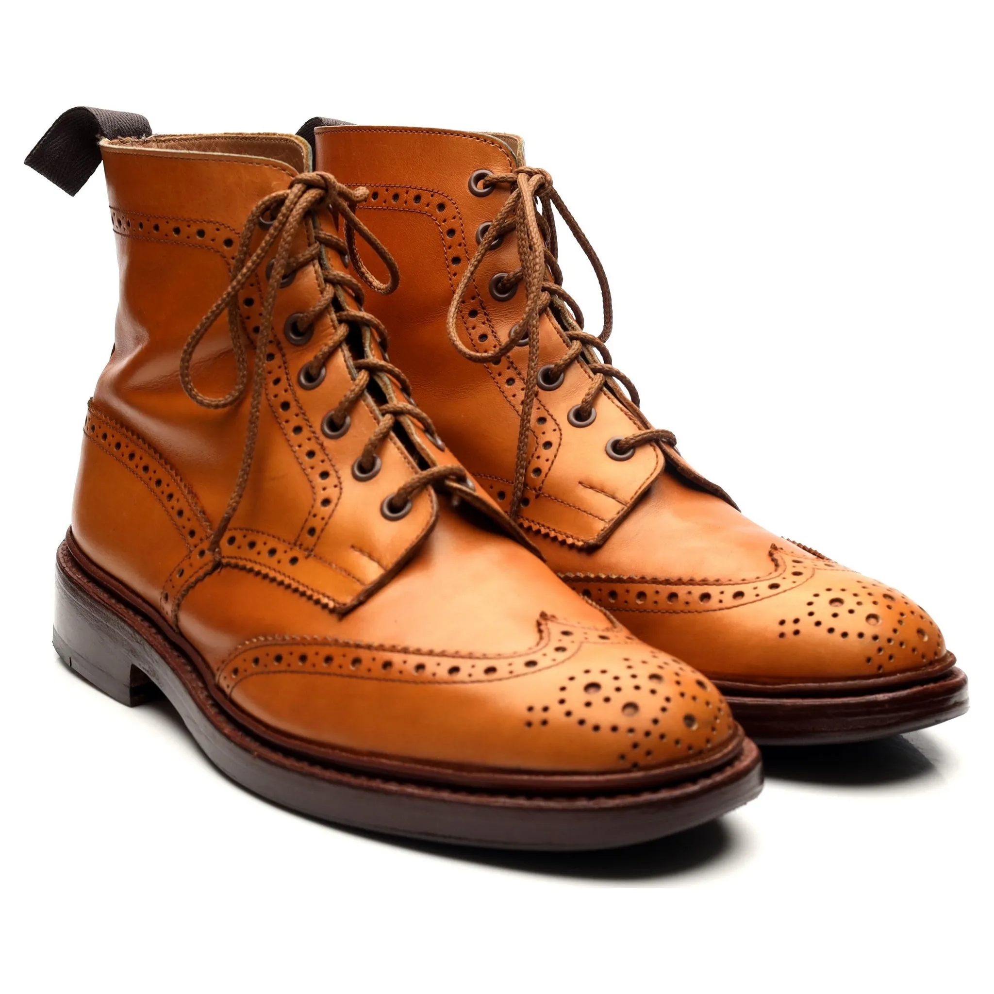 'Stow' Tan Brown Leather Boots UK 9