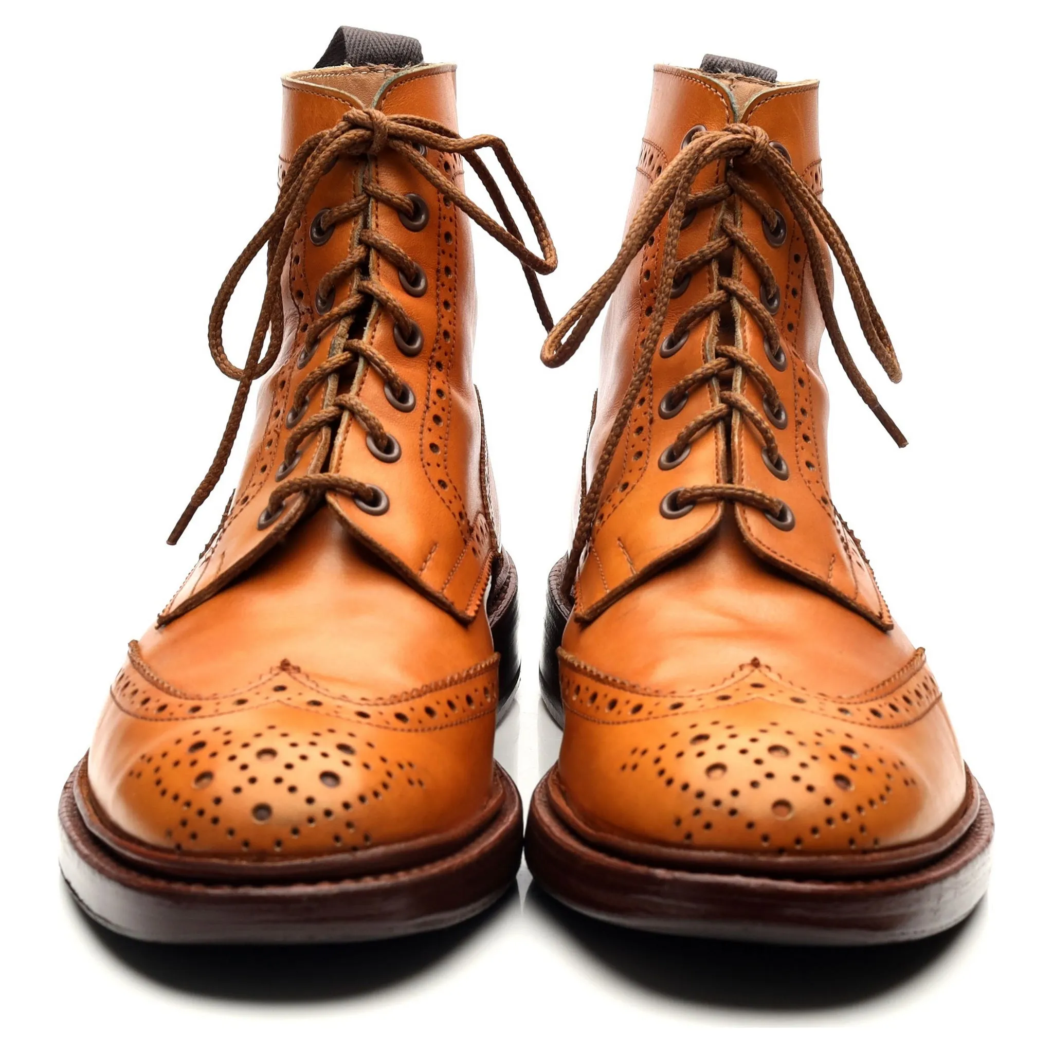 'Stow' Tan Brown Leather Boots UK 9