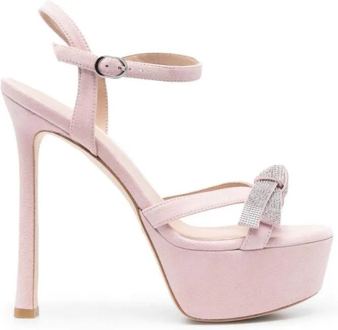 Stuart Weitzman SW Mega Bow 160mm sandals Pink