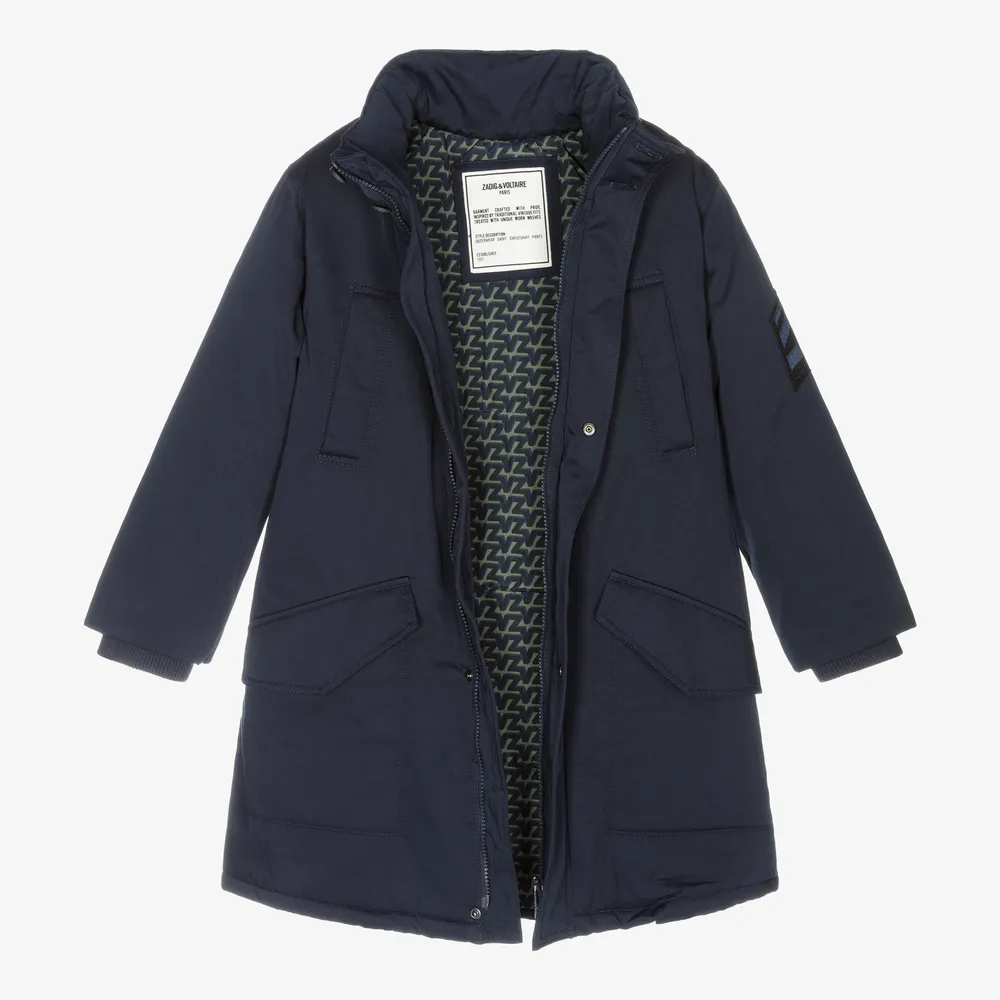 Teen Navy Blue Padded Coat 