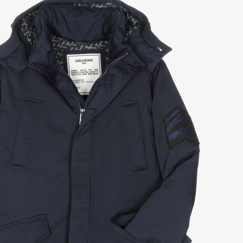 Teen Navy Blue Padded Coat 