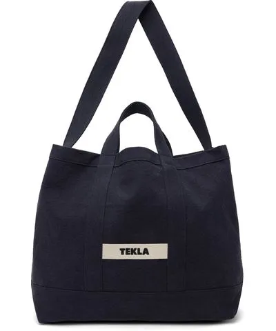 Tekla Navy Beach Tote