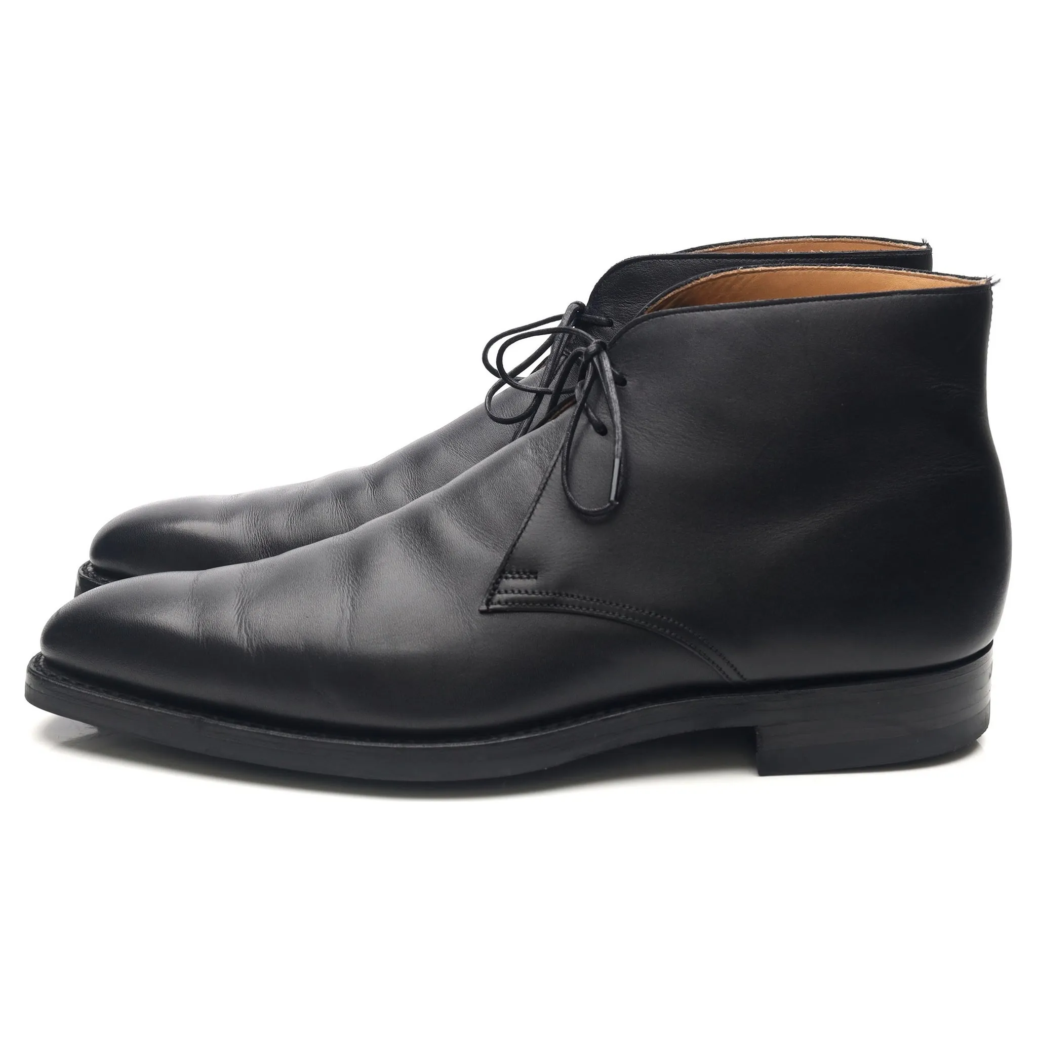 'Tetbury' Black Leather Chukka Boots UK 10 E