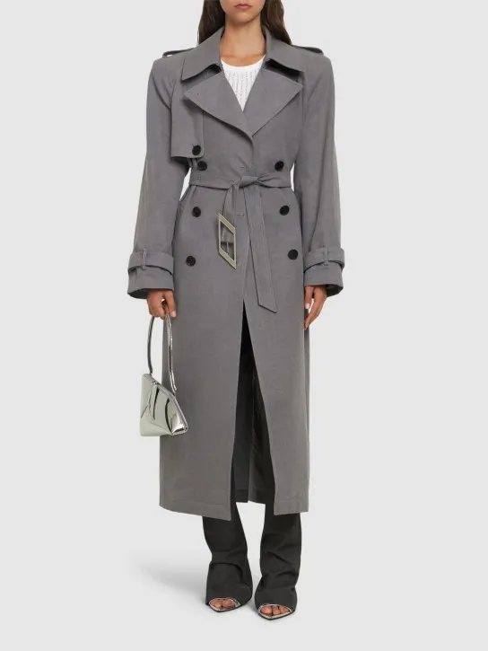 The Attico   Belted long trench coat 