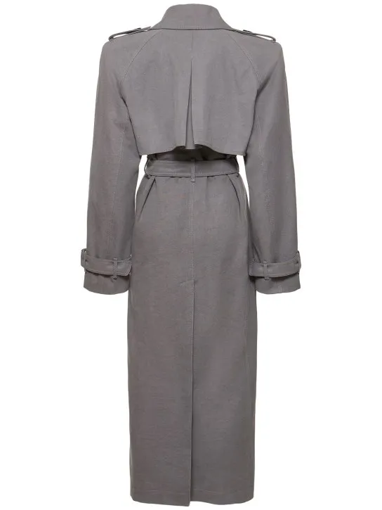 The Attico   Belted long trench coat 