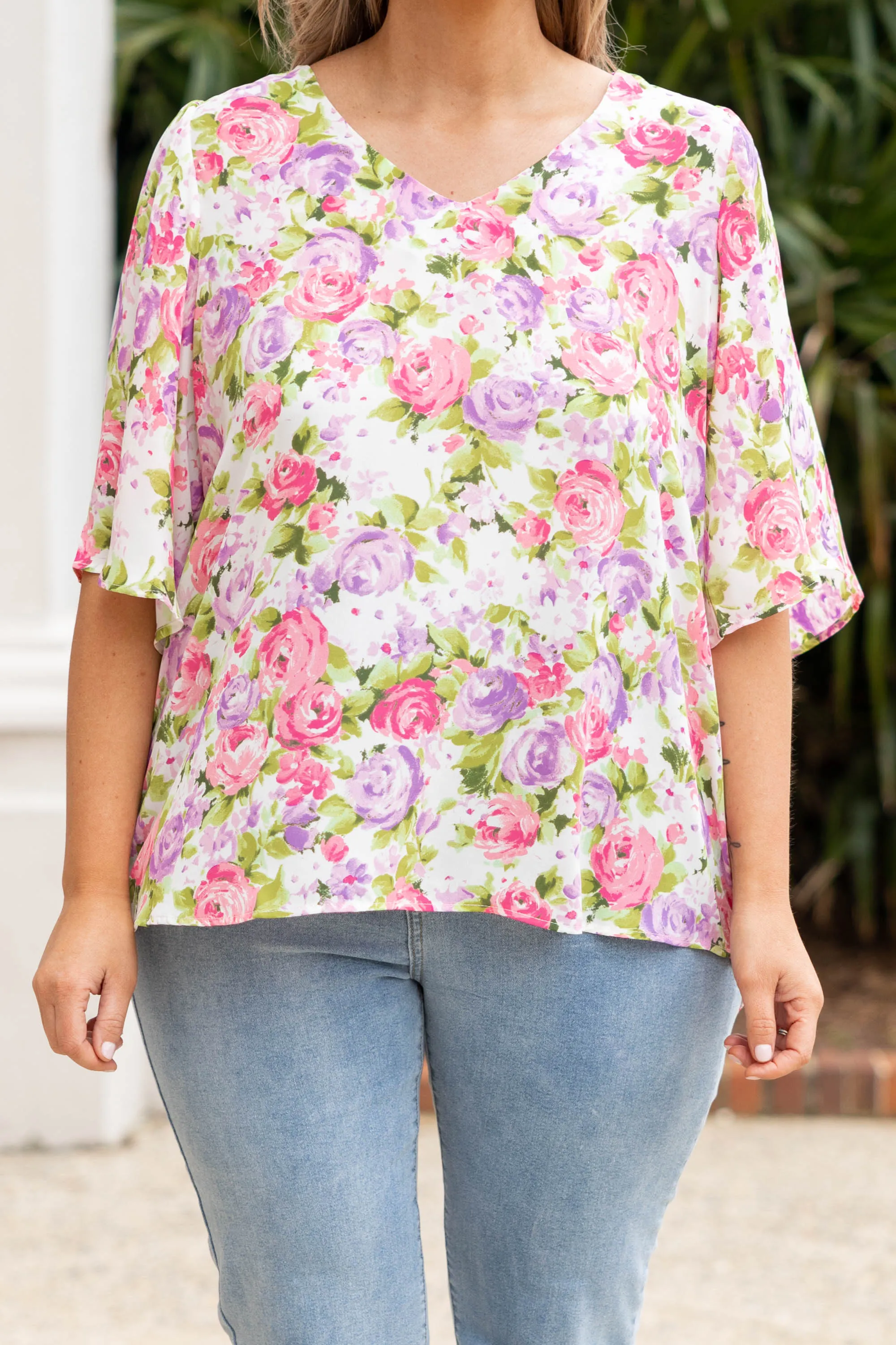 The Latest Night Top, Ivory Multi