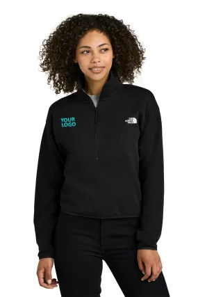 The North Face Womens Double-Knit 1/2-Zip Custom Fleece, Black