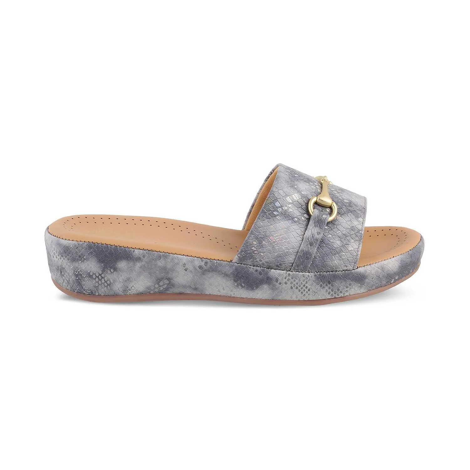 The Rec Grey Women's Dress Wedge Sandals Tresmode