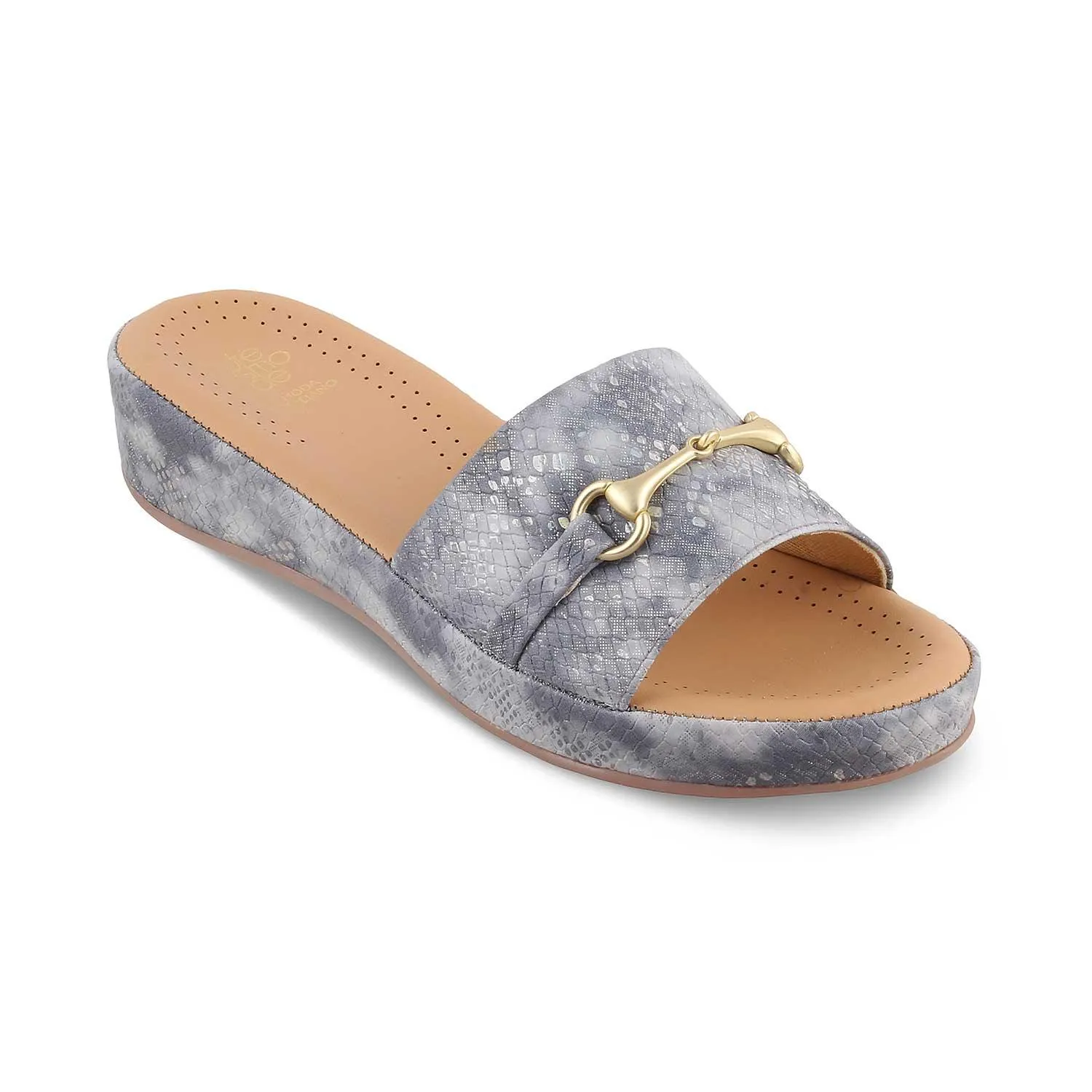 The Rec Grey Women's Dress Wedge Sandals Tresmode