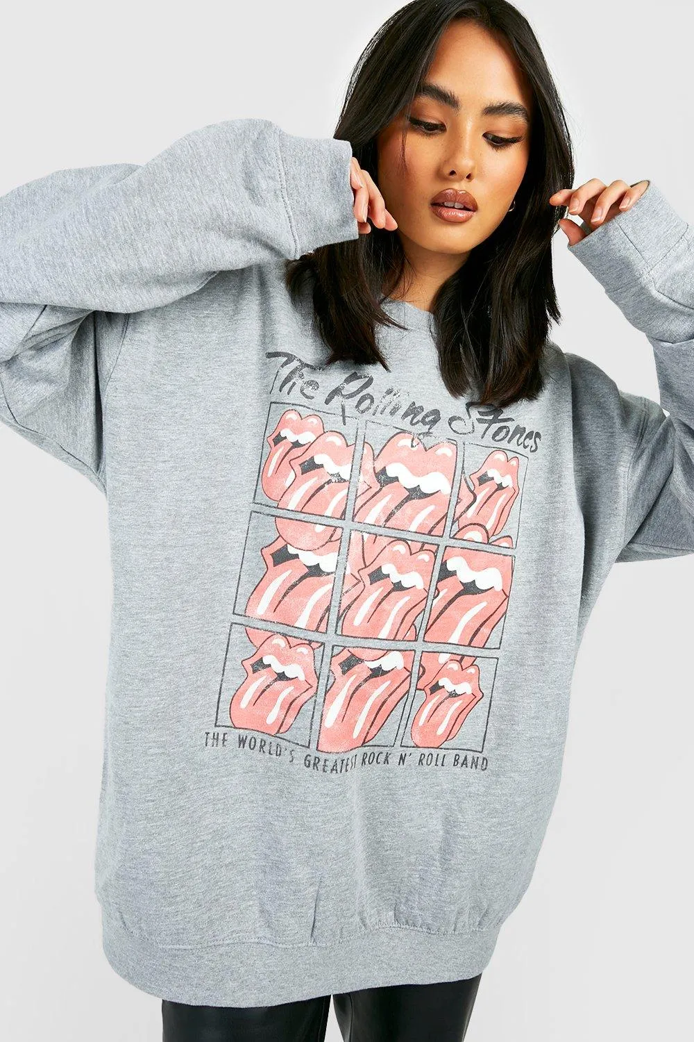 The Rolling Stones Band License Oversized Sweater