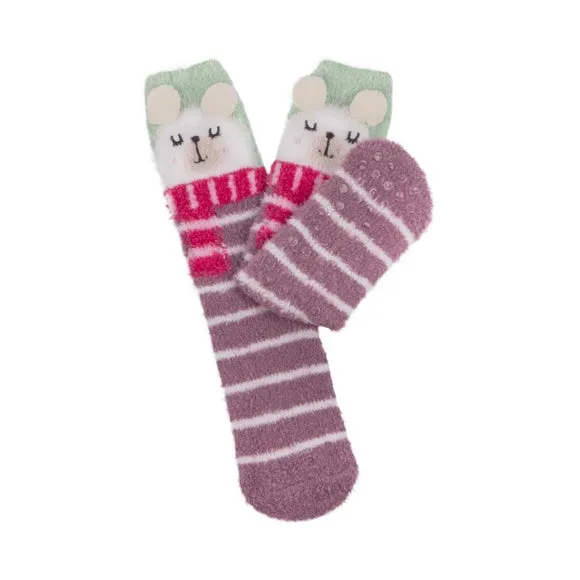 totes Novelty Super Soft Bear Slipper Socks