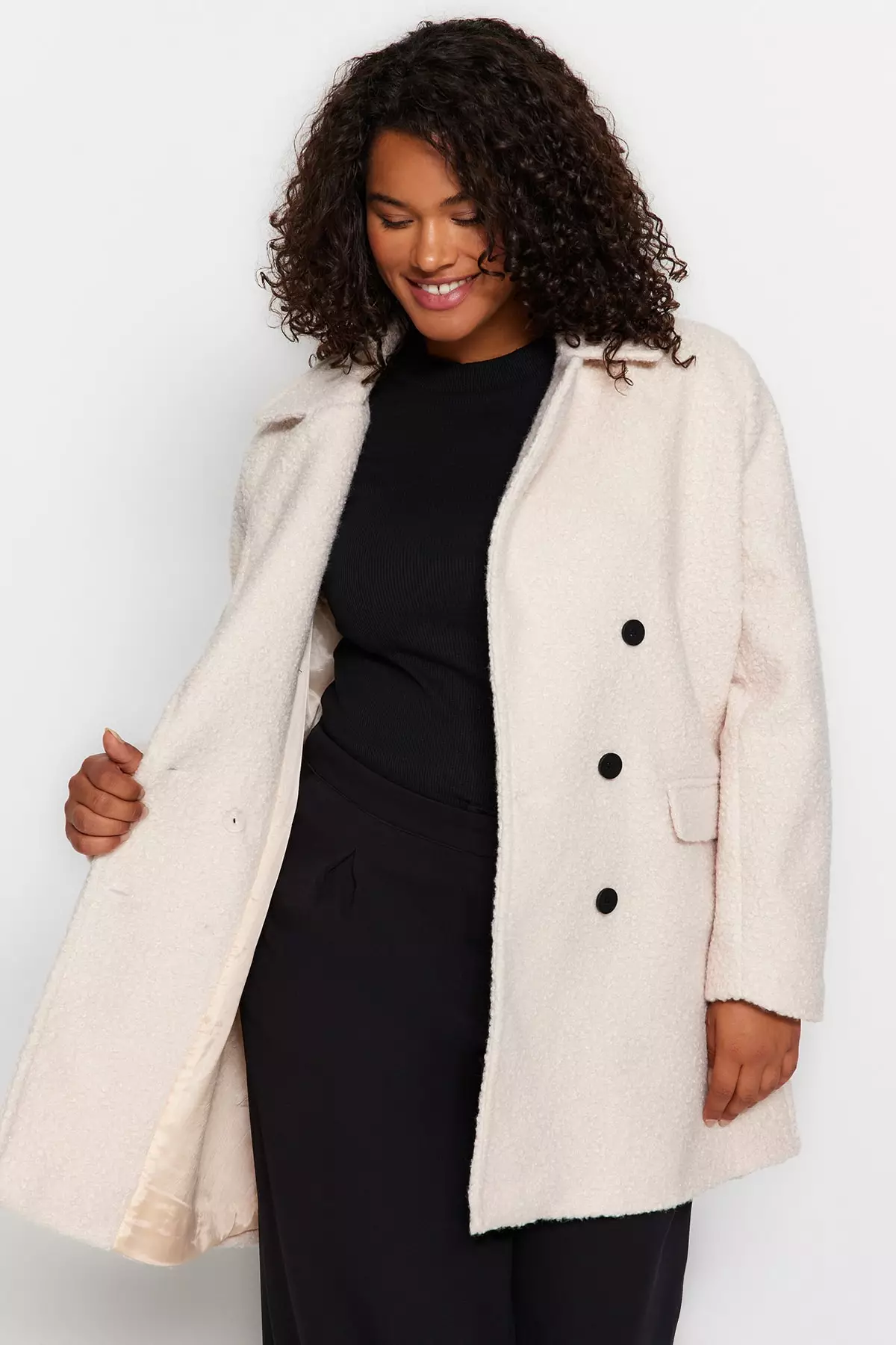 Trendyol Plus Size Wide Fit Coat