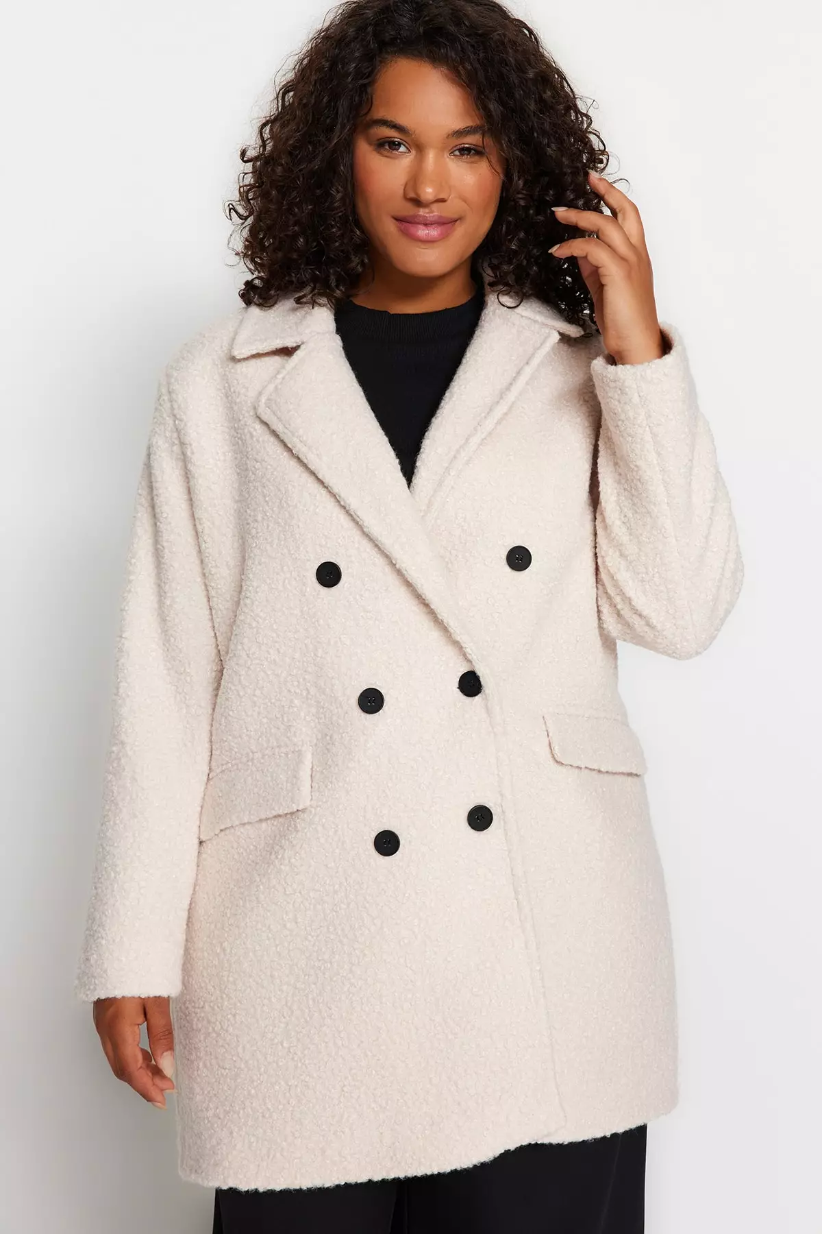 Trendyol Plus Size Wide Fit Coat