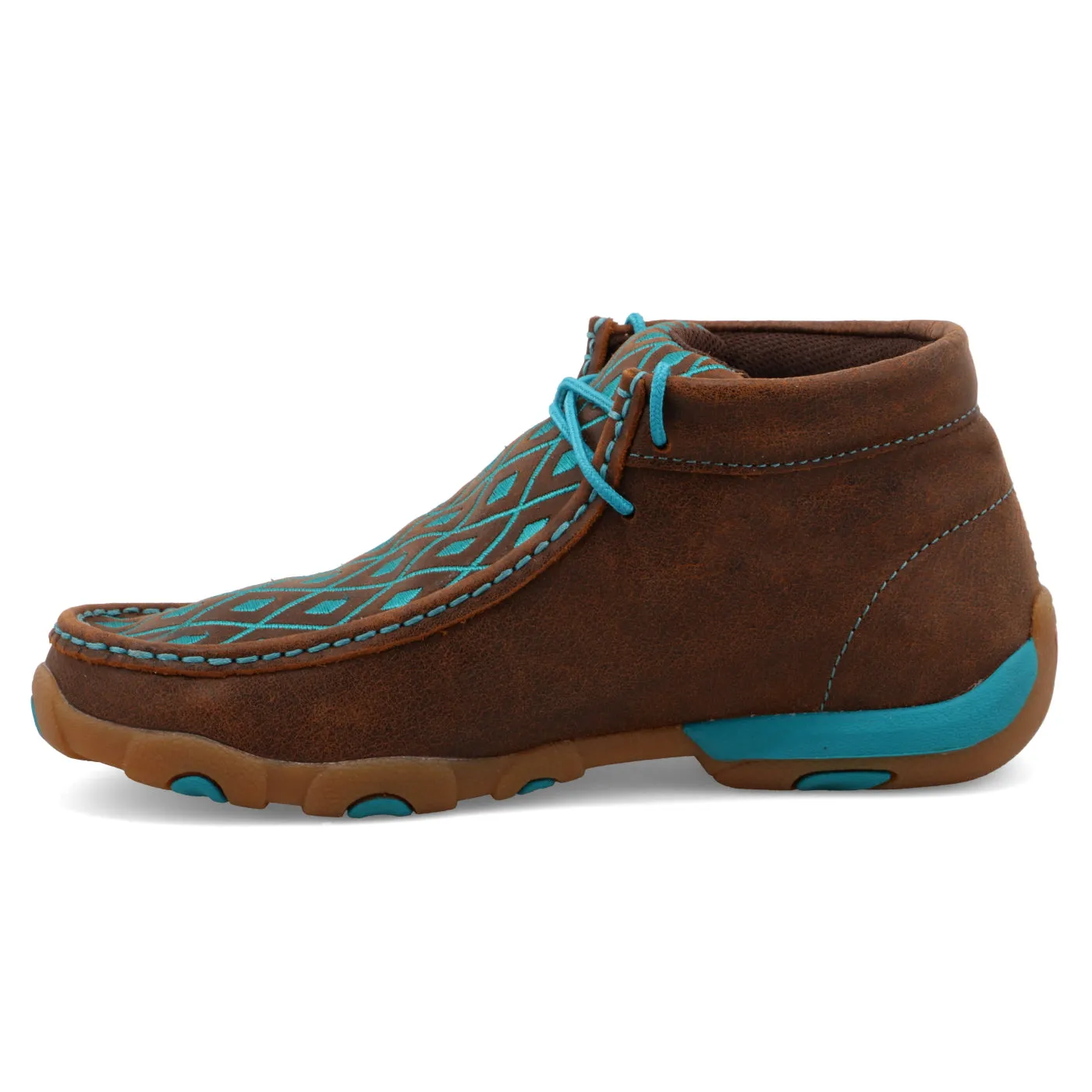 Twisted X Women's Brown and Turquoise Chukka Driving Moc