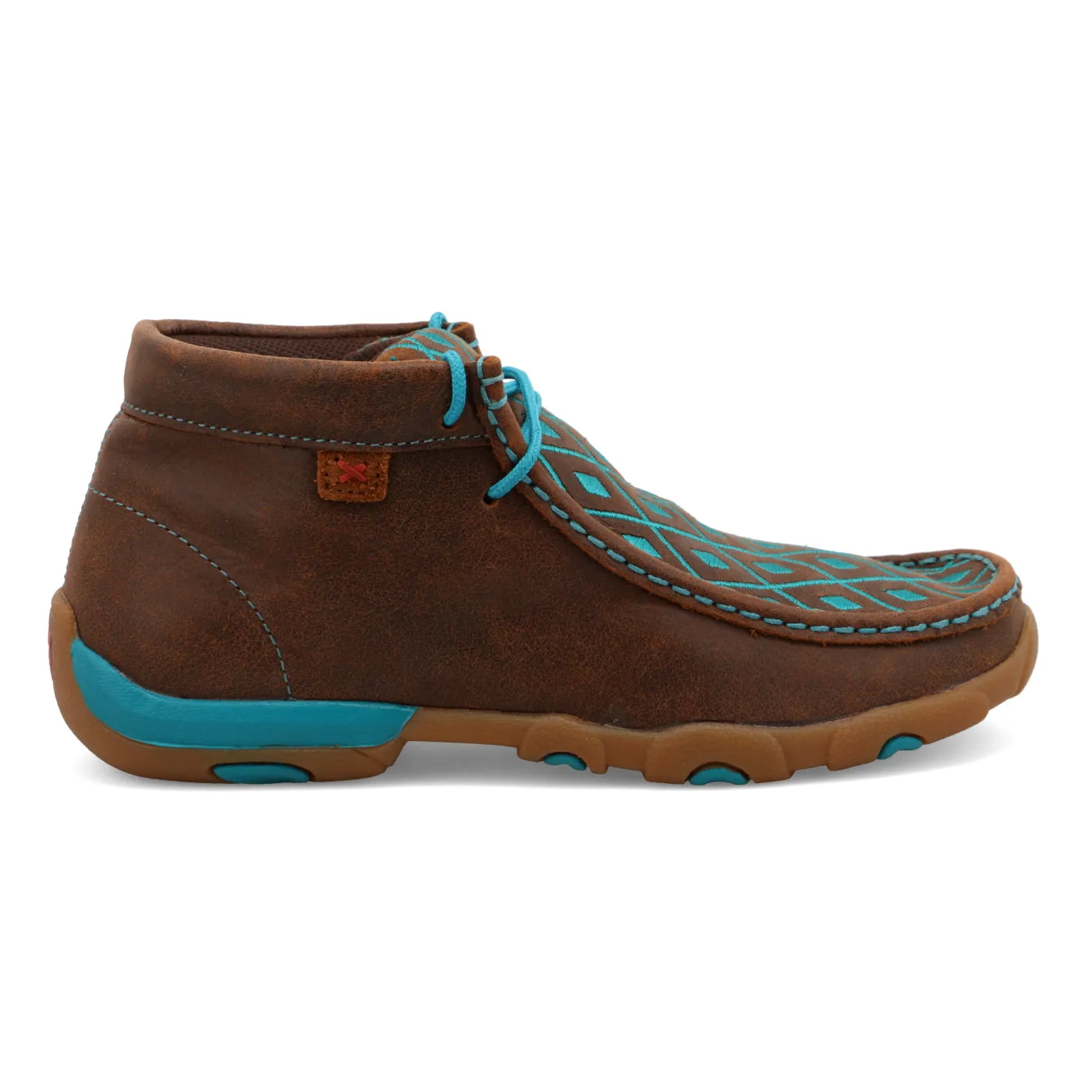 Twisted X Women's Brown and Turquoise Chukka Driving Moc