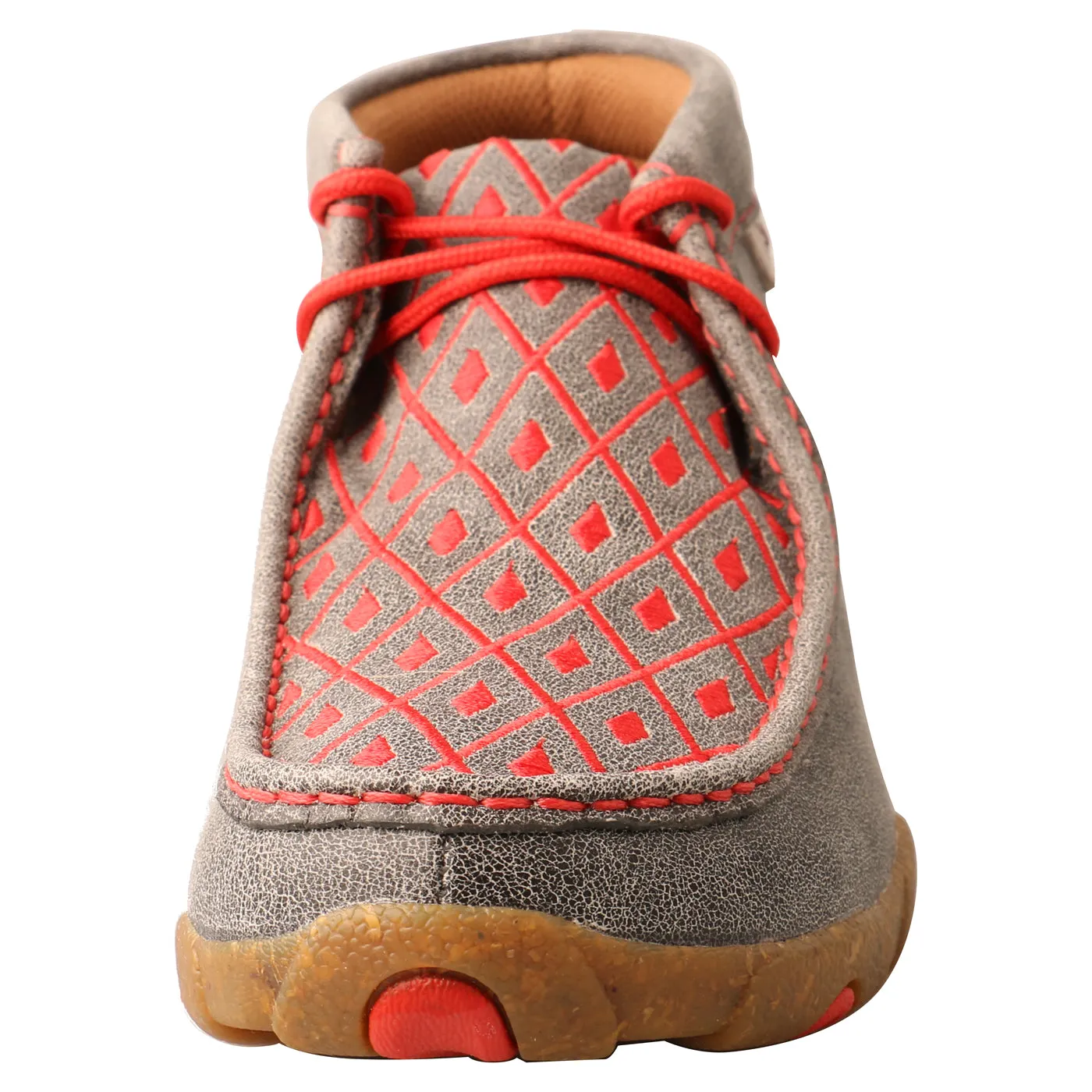 Twisted X Women's Chukka Driving Moc-Grey and Grenadine