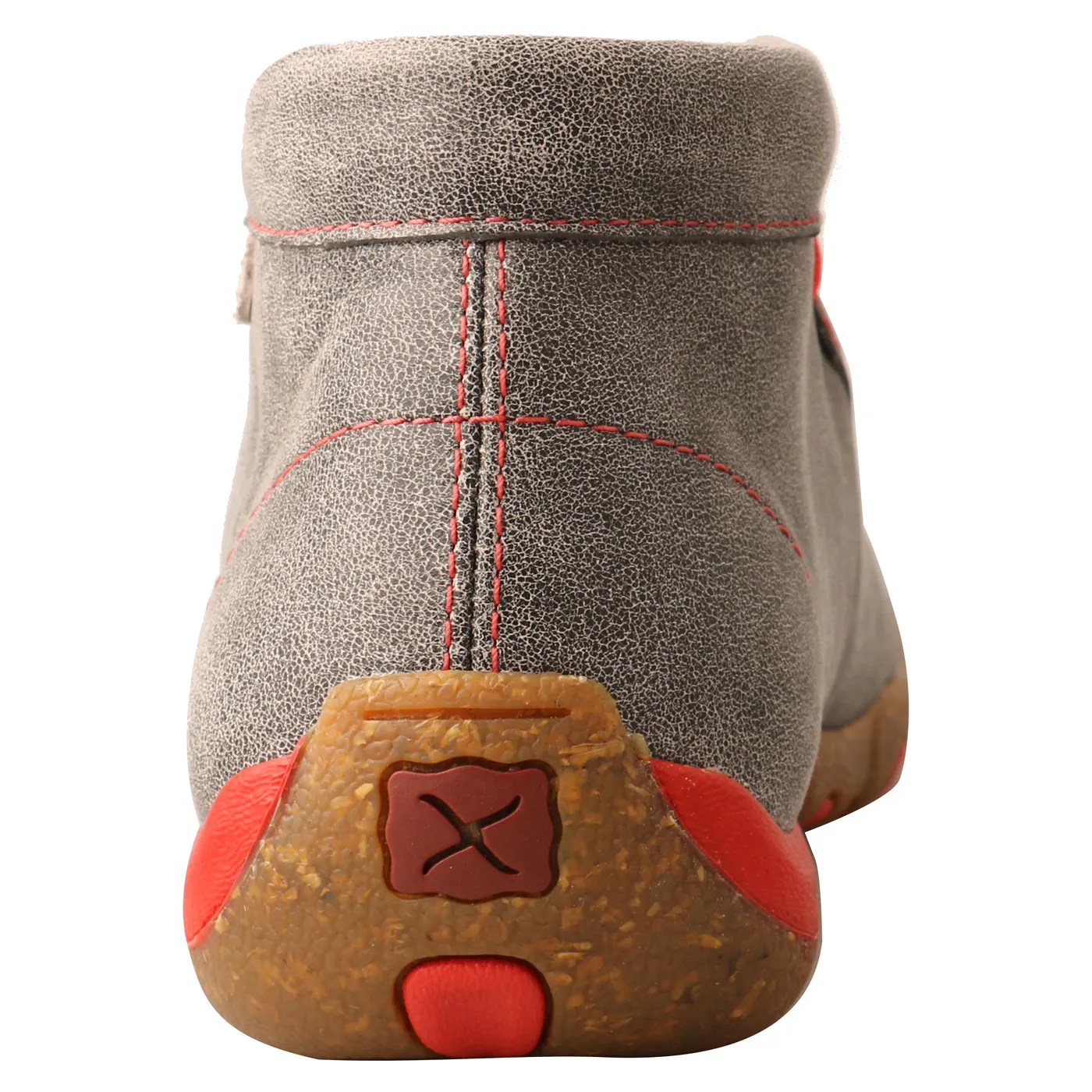 Twisted X Women's Chukka Driving Moc-Grey and Grenadine