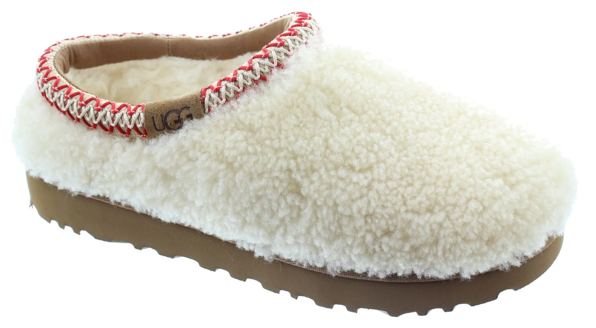 UGG Ladies Tasman Maxi Curly Slippers In Natural