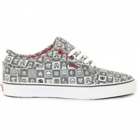 Vans x nintendo authentic chukka low checker super mario bros gray womens 6.5